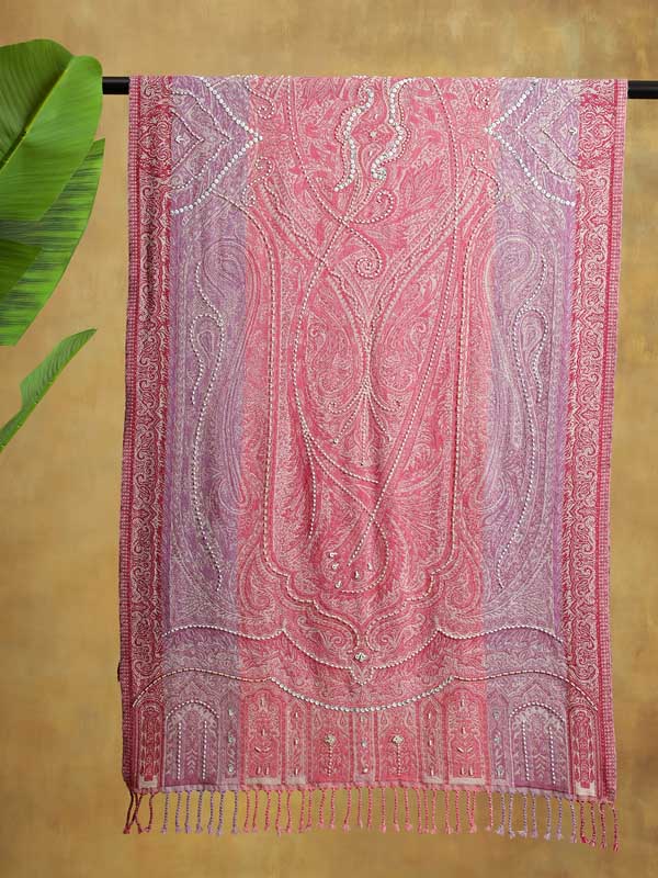 Almond Paisley Hand Bead Wrap - Mellow Rose