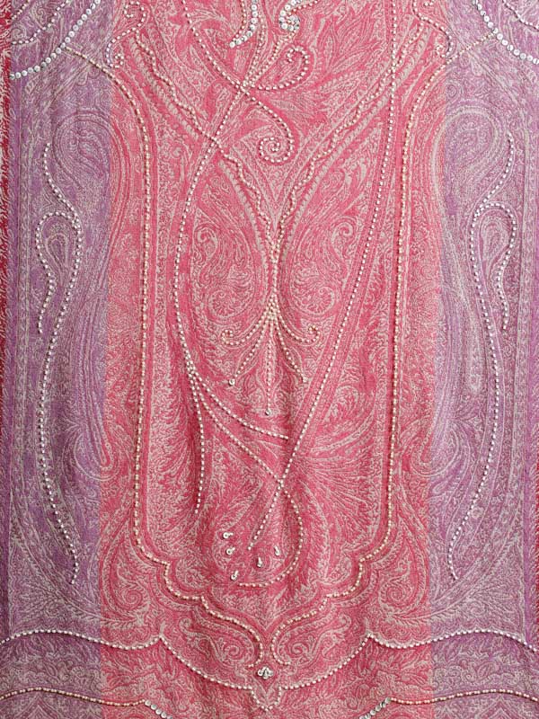 Almond Paisley Hand Bead Wrap - Mellow Rose