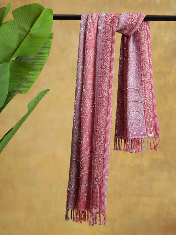 Almond Paisley Hand Bead Wrap - Mellow Rose