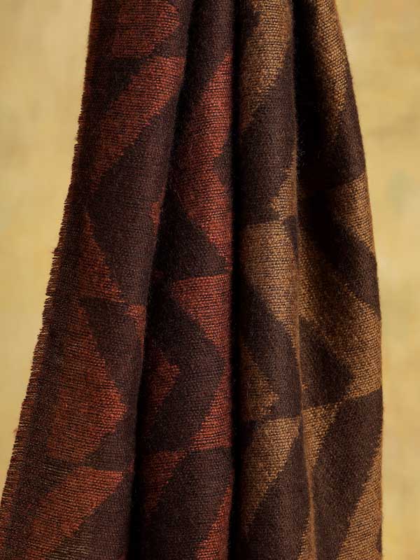 ZigZag Geo Wooly Scarf - Tashkent Taupe