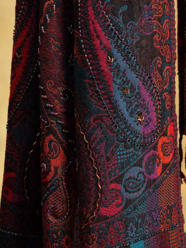 Badaam Jaal Merino Hand Bead Wrap - Hawthorn Multi