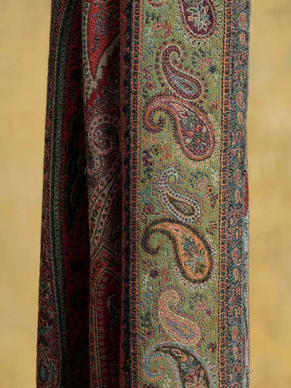 Vintage Kani Paisley Merino Wool Stole - Munich Multi