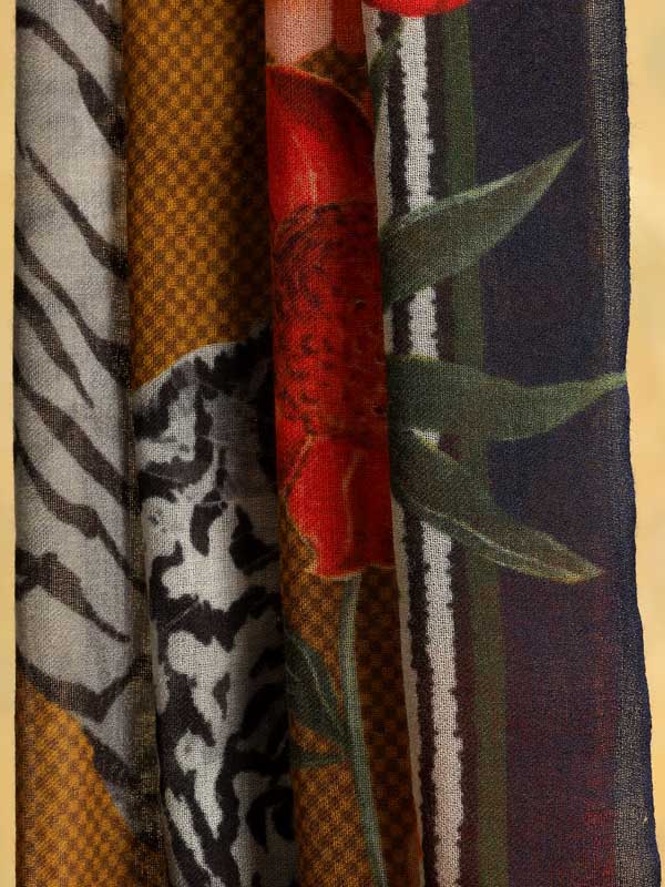 Roaring Tigress Merino Wool Stole - Sudan Brown