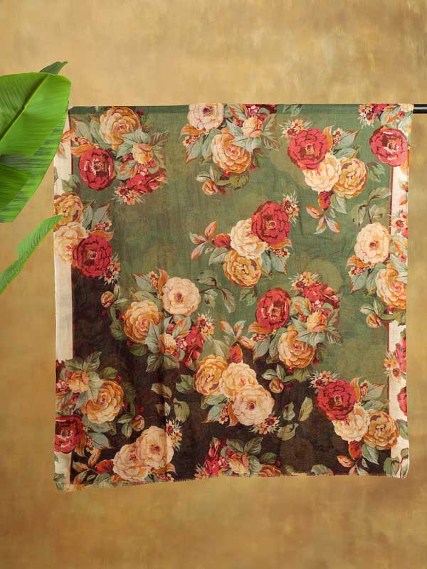 Sweet Serenity Merino Print Stole - Maroon Guava