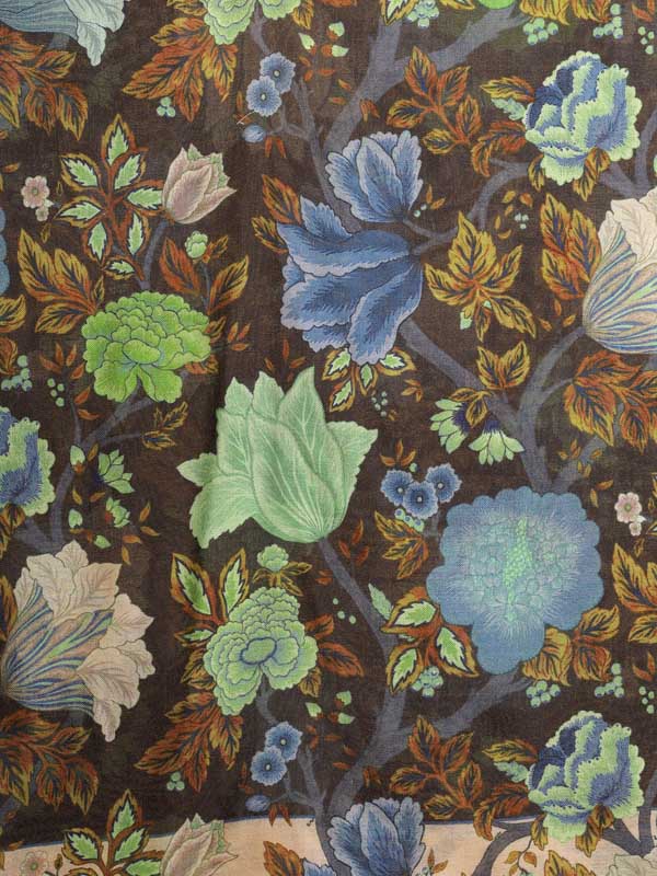 Nature's Symphony Wool Stole - Navy, Sand