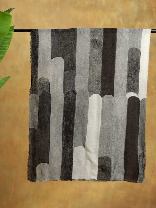 Infinity Merino Wool Scarf - Monochrome