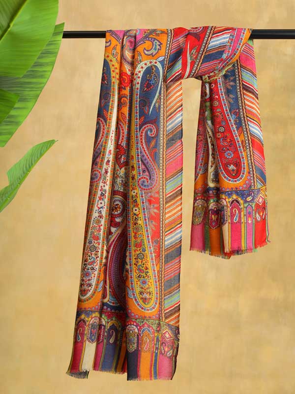 Ambi Jama Merino Wool Stole - Vivid Multi