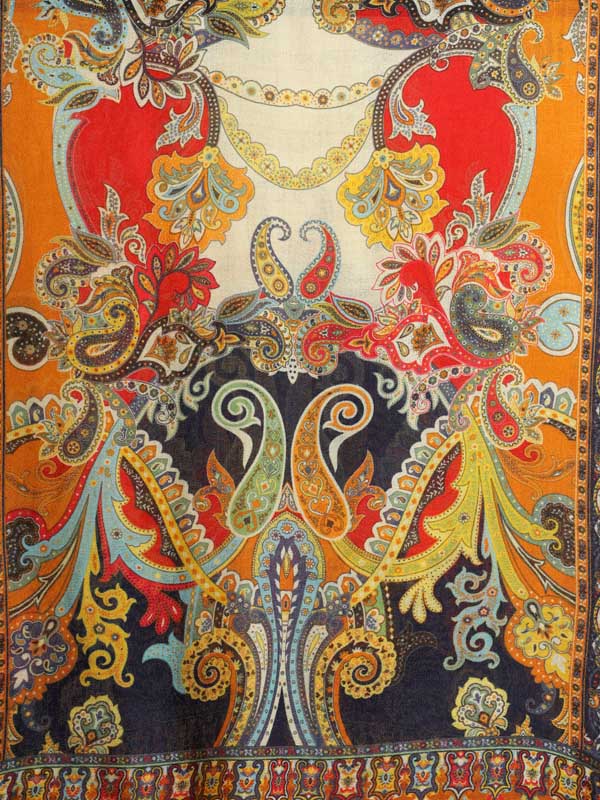 Sunheri Paisley Merino Wool Stole - Madagascar Multi