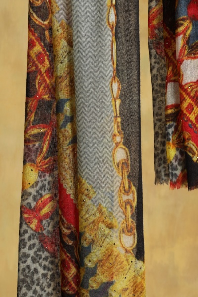 Zenith Merino Wool Crystal Scarf - Modesto Multi