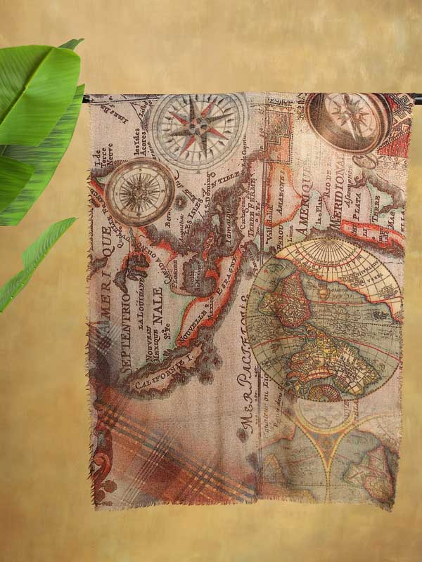 Bon Voyage Wool Twill Scarf - Earth Beige