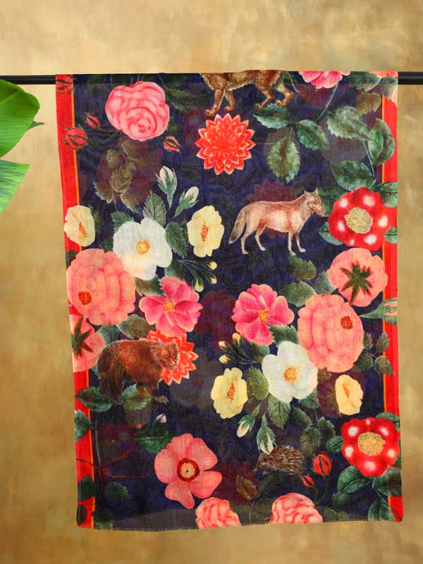 Warrior Spirit Merino Wool Scarf - Nilgiris Navy