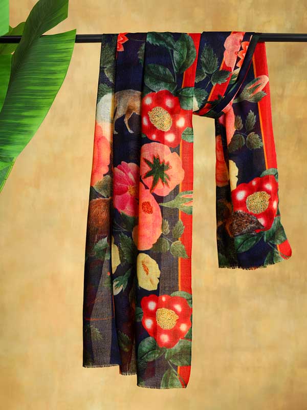 Warrior Spirit Merino Wool Scarf - Nilgiris Navy