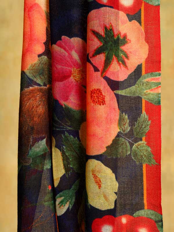 Warrior Spirit Merino Wool Scarf - Nilgiris Navy