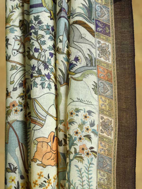 Gurh Vanaspati Wool Twill Stole - Bhopal Black