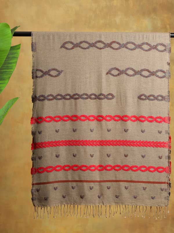 Rope & Chains Wooly Scarf - Natural Beige