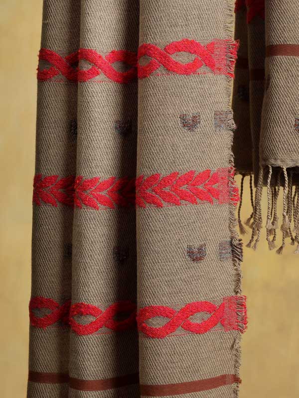 Rope & Chains Wooly Scarf - Natural Beige