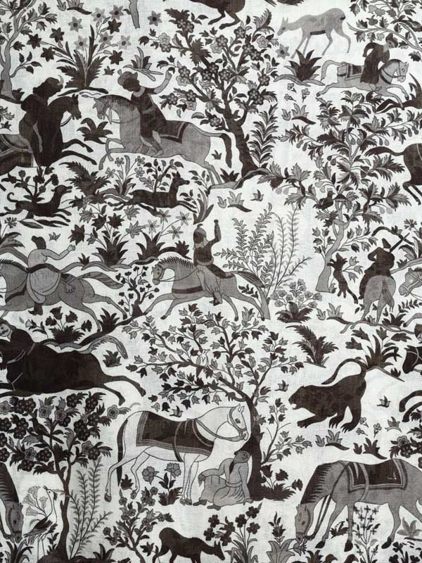 Gurh Vanaspati Wool Twill Stole - Mumbai Monochrome