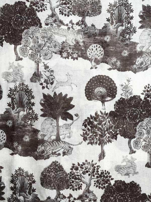 Manohar Vanaspati Wool Twill Stole - Grayscale