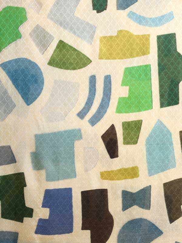 Fluid Structures Wool Silk Self Weave Scarf - Baku Blue