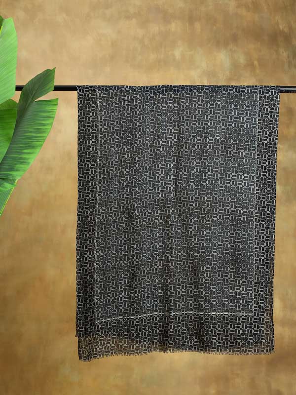 Aether Merino Wool Twill Mens Scarf - Evening Blue