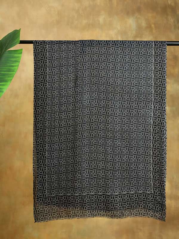 Aether Merino Wool Twill Mens Scarf - Evening Blue