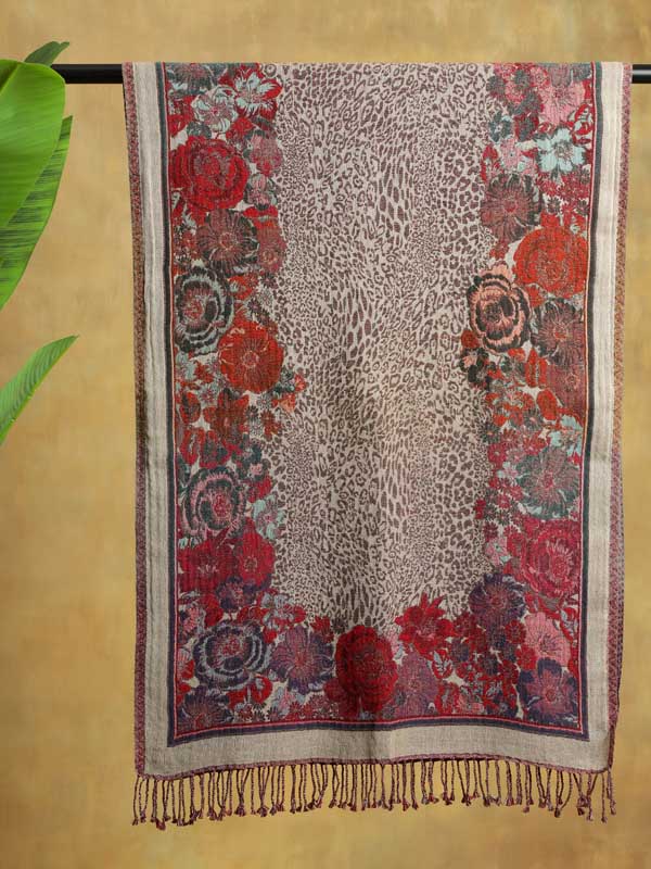 Floral Border Fusion Scarf - Malm? Multi