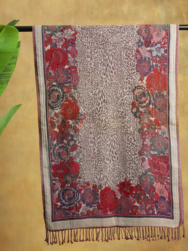 Floral Border Fusion Scarf - Malm? Multi