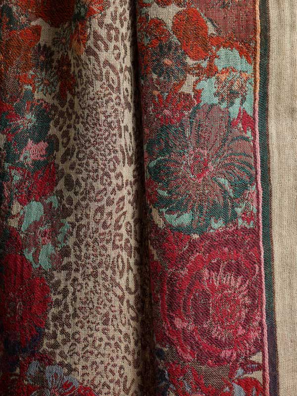 Floral Border Fusion Scarf - Malm? Multi