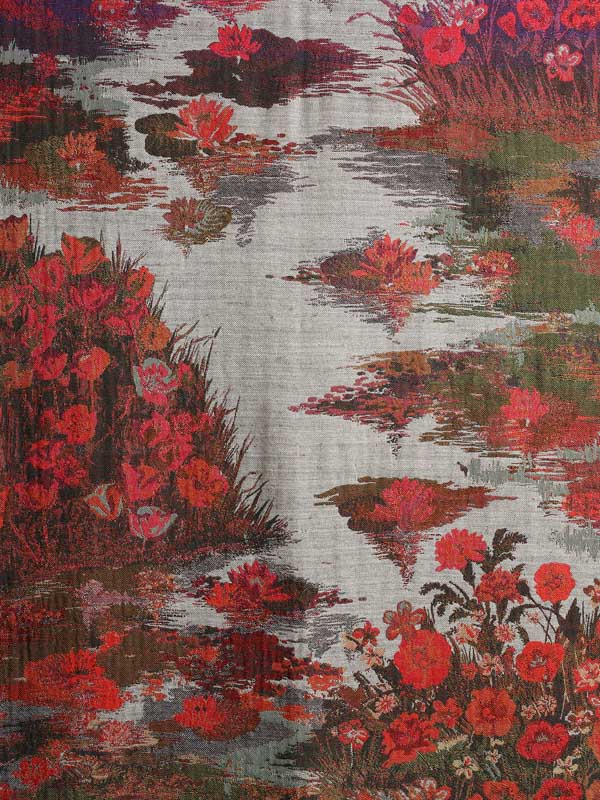 Japanese Garden Hand Crochet Art Scarf - Multi