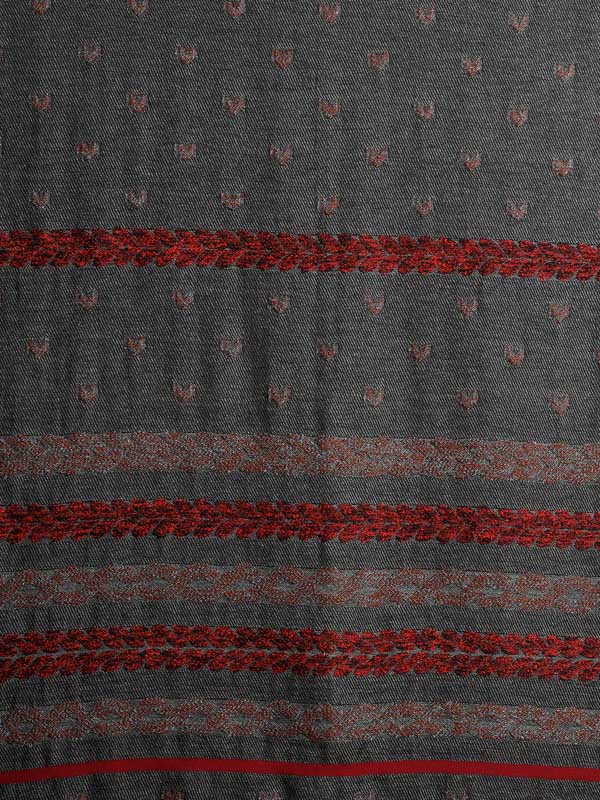 Ties and Ropes Wooly Scarf - Steel Grey