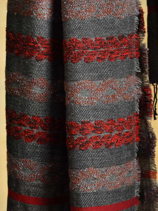 Ties and Ropes Wooly Scarf - Steel Grey