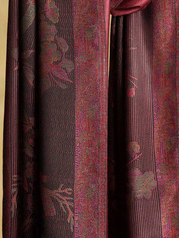 The Tree of Life Silk Stole - Plum, Pink