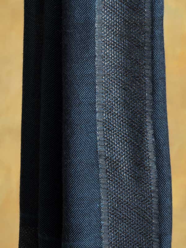 Classic Weaves Glitter Threads Wool Scarf - Jeans