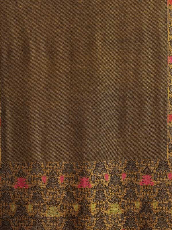 Alahambra Weave Glitter Thread Wool Scarf - Honey