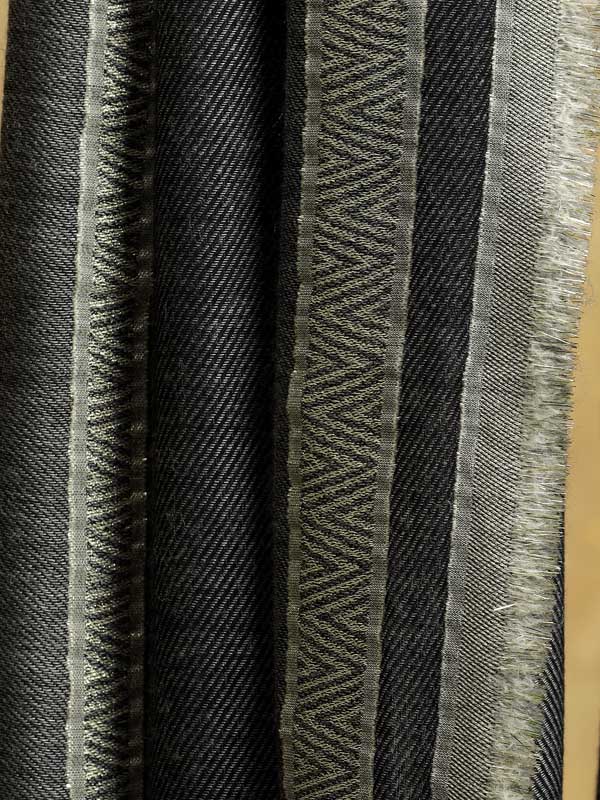 Classic Weaves Glitter Threads Wool Scarf - Silver