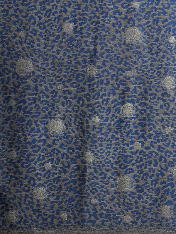 Fusion Circles Glitter Wool Scarf - Jeans, Grey