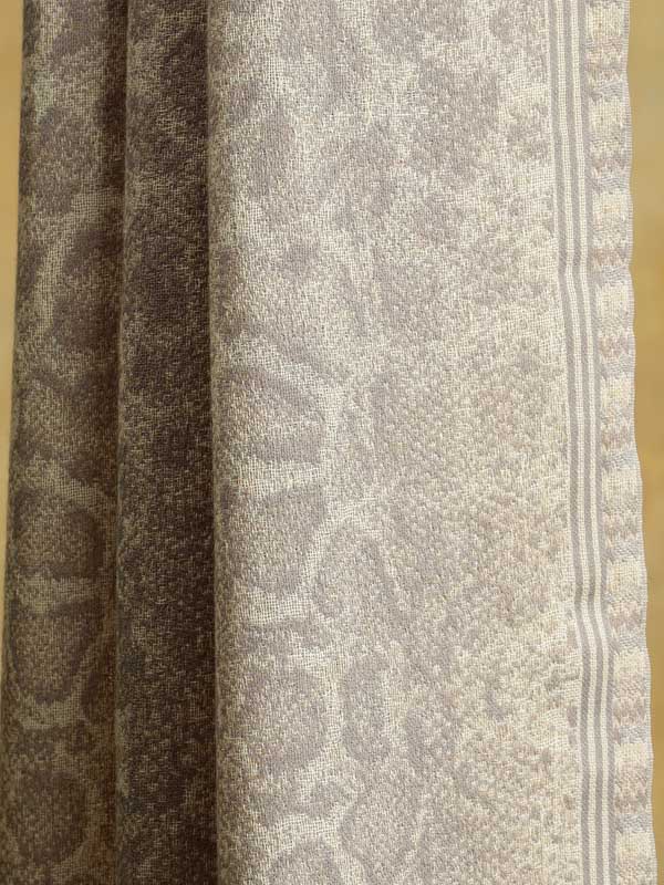 Wild Textures Weave Wool Blend Scarf - Cream White
