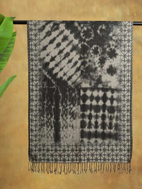 Dye Dreams Wool Blend Stole - Slate Grey