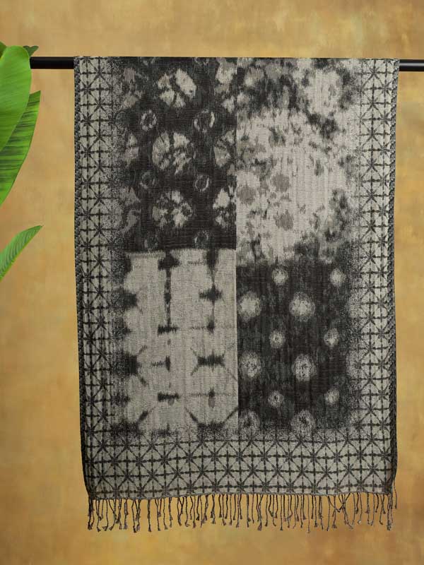 Dye Dreams Wool Blend Stole - Slate Grey