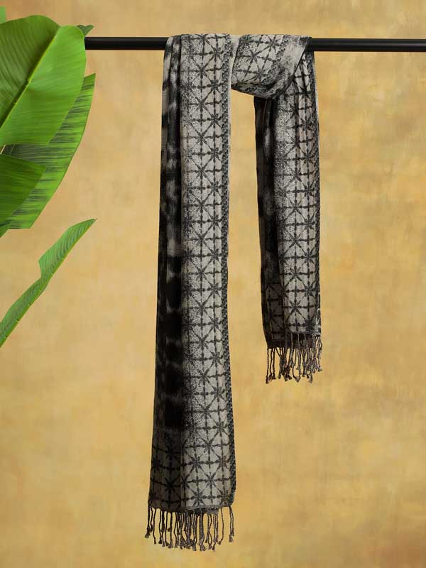 Dye Dreams Wool Blend Stole - Slate Grey