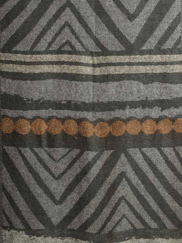 Aztec Weave Wooly Scarf - Gibralter Grey