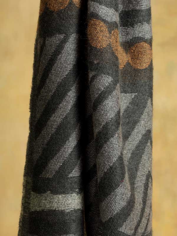 Aztec Weave Wooly Scarf - Gibralter Grey