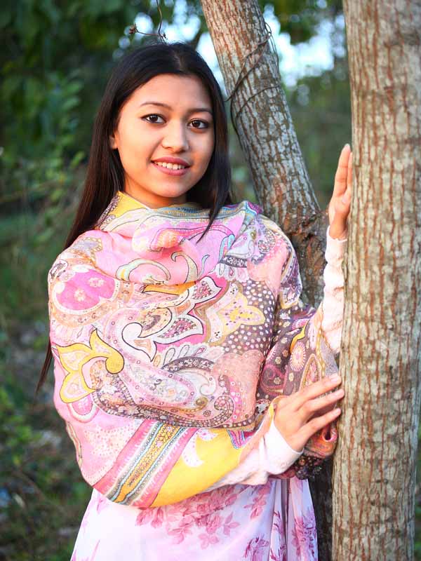 Paisley Print Linen Scarf