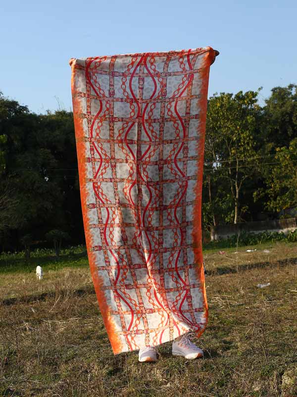 Chains Print SIlk Modal Scarf