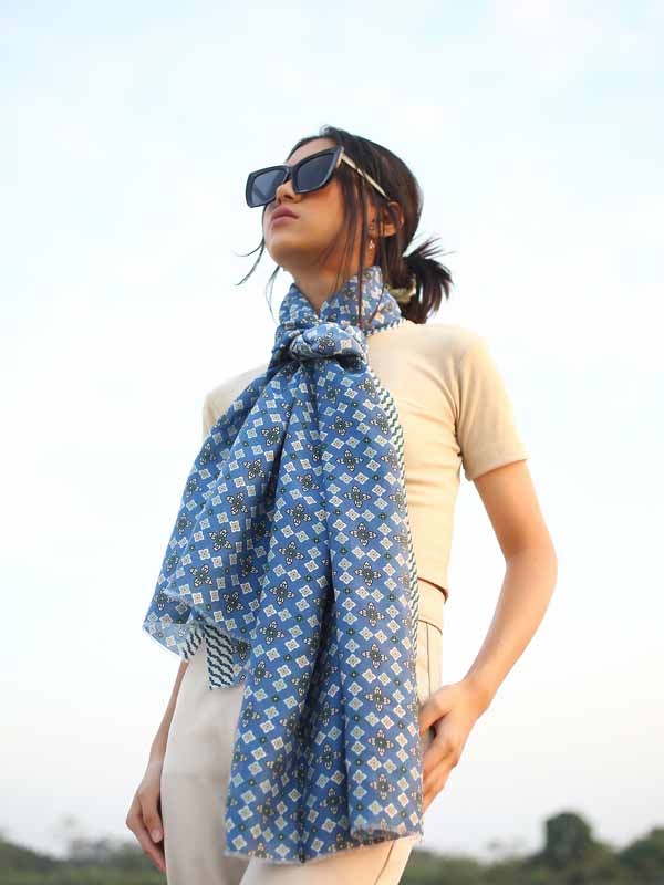 Tie Design Silk Modal Scarf