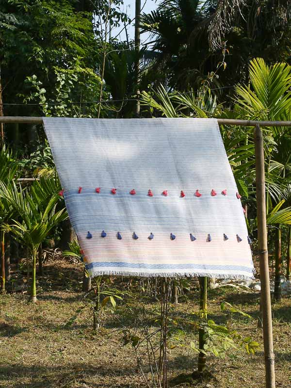 Stripes & Tassels Cotton Scarf