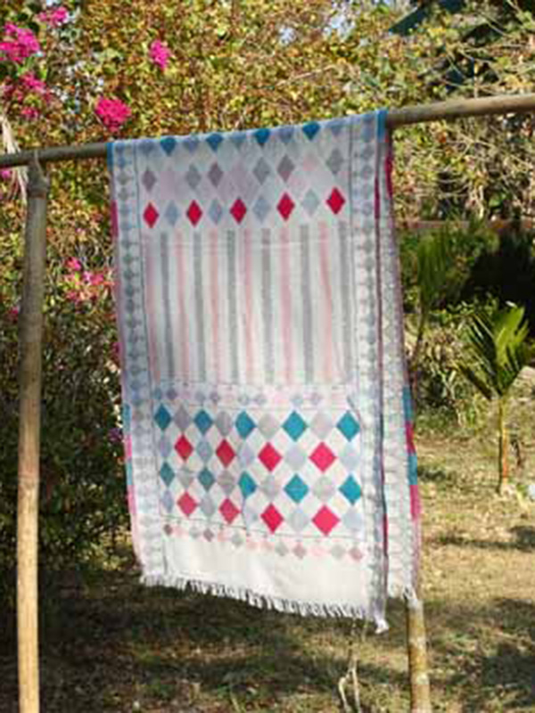 Geo Weave Cotton Scarf