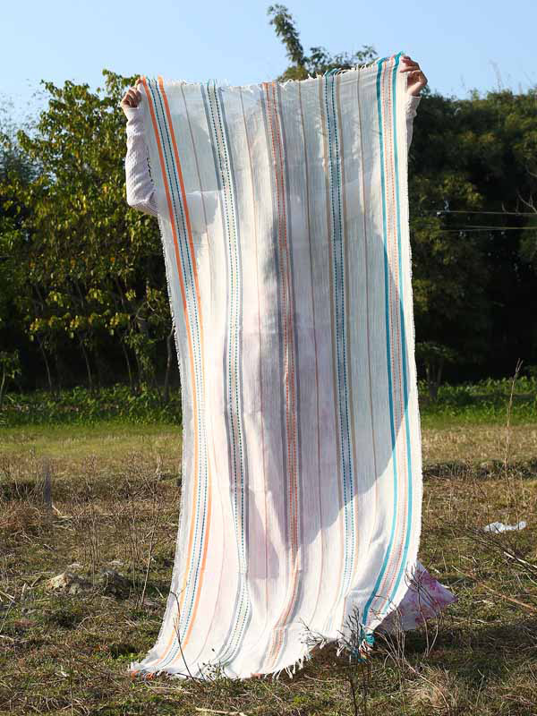 Stripes Cotton Woven Scarf