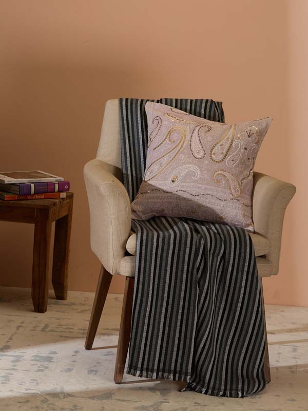 Paisley Hand Emb Decorative Cushion