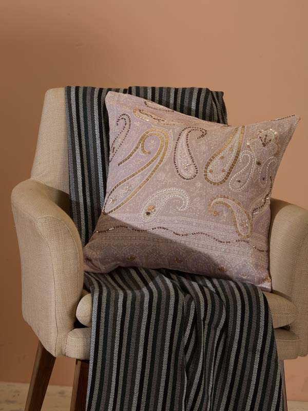 Paisley Hand Emb Decorative Cushion
